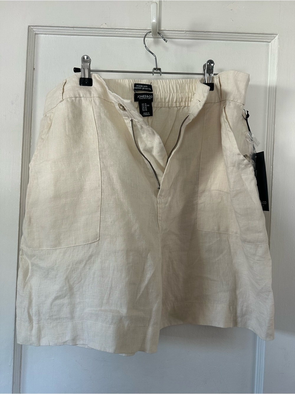 Jones New York Cream Linen Women's Shorts